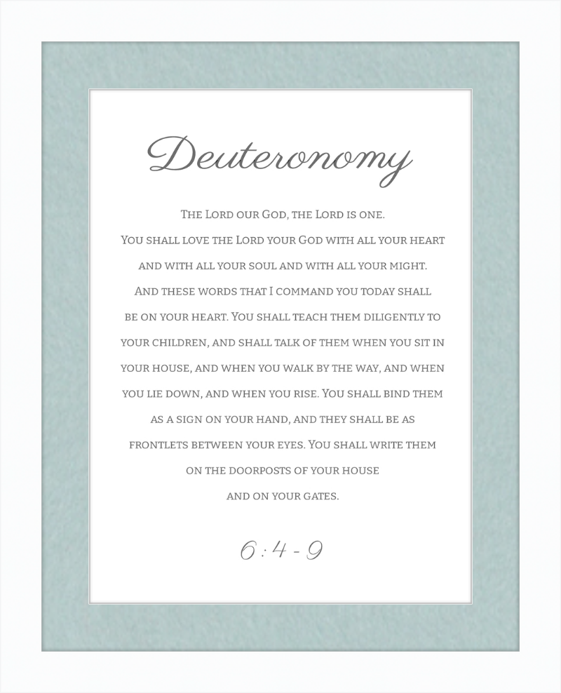 Deuteronomy 6:4-9 ESV Cursive