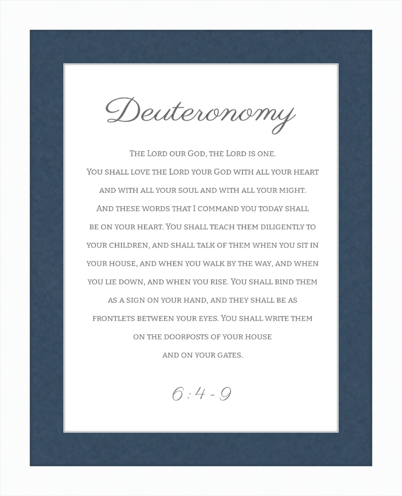 Deuteronomy 6:4-9 ESV Cursive