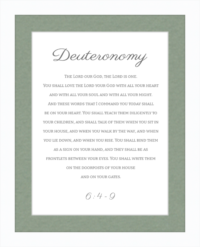 Deuteronomy 6:4-9 ESV Cursive