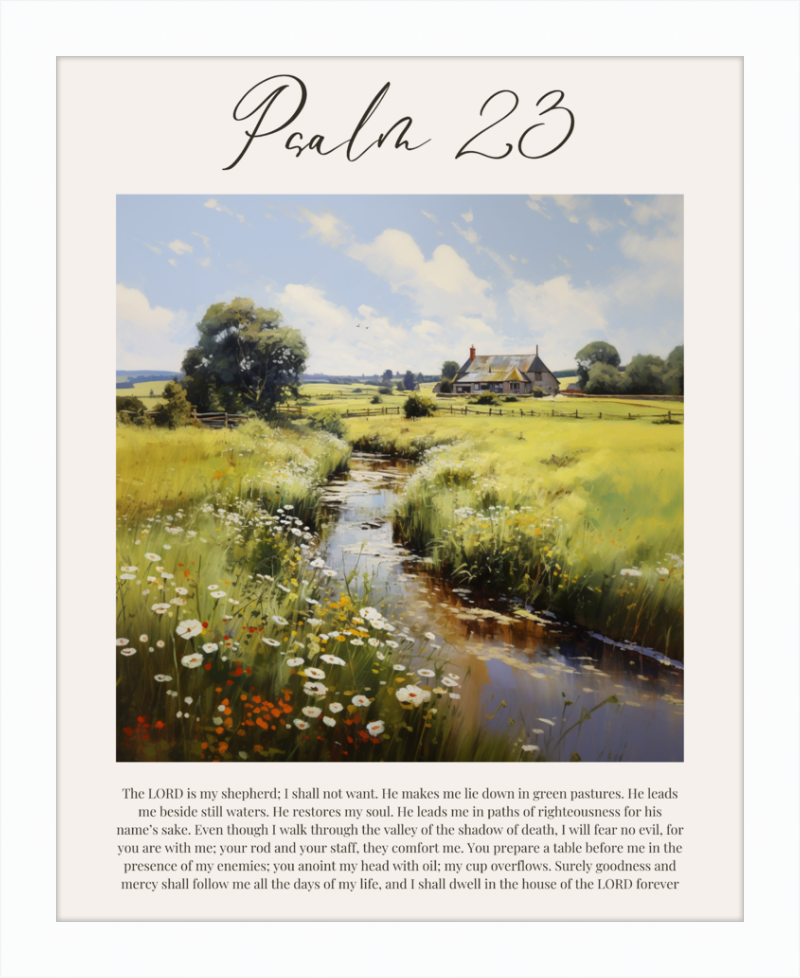 Psalm 23 ESV English Countryside