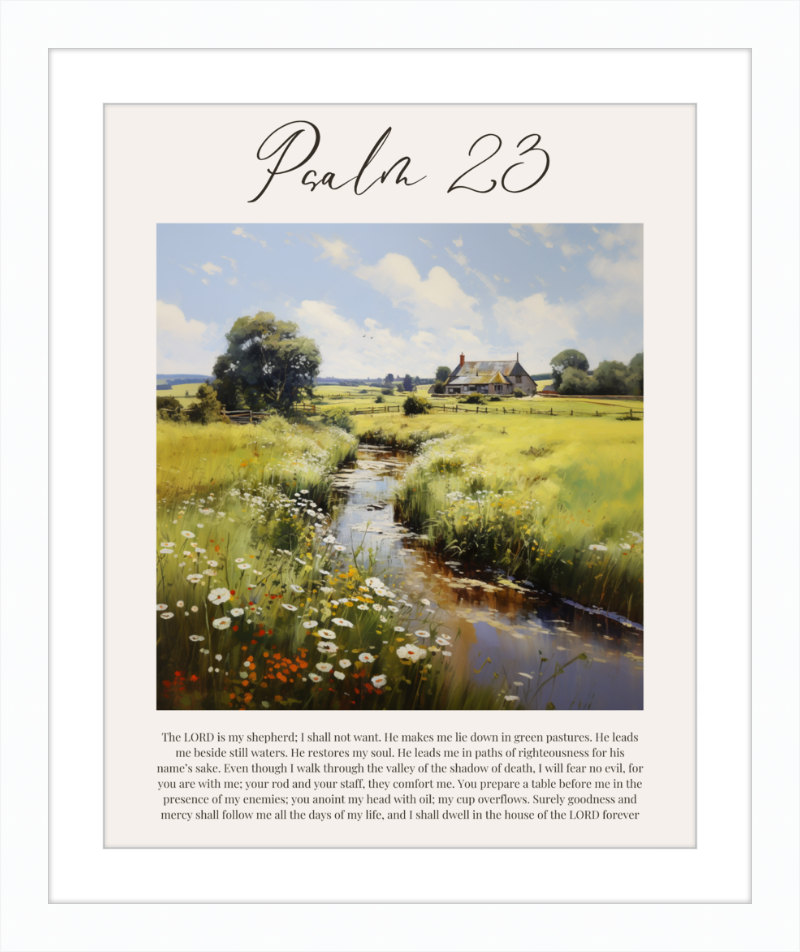 Psalm 23 ESV English Countryside