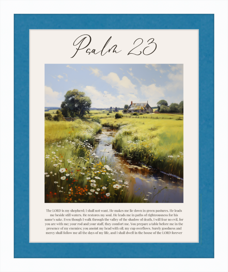 Psalm 23 ESV English Countryside