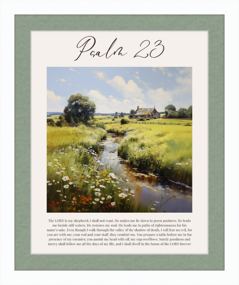 Psalm 23 ESV English Countryside