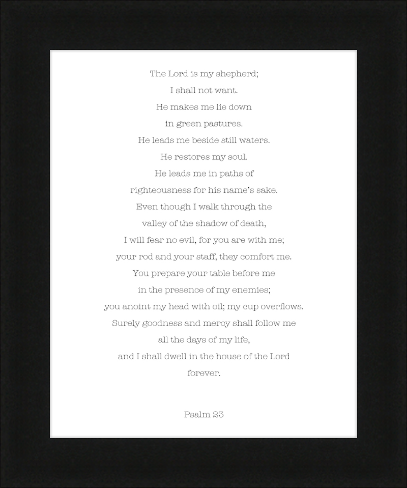 Psalm 23 ESV Typewriter