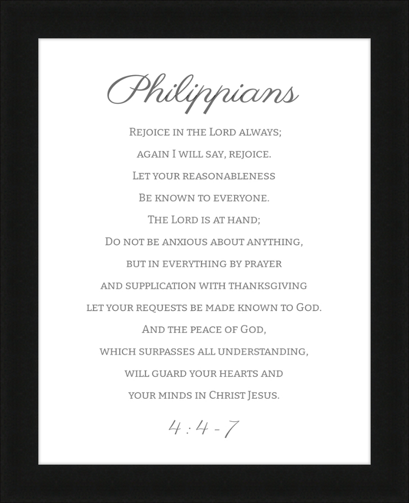 Philippians 4:4-7 ESV Cursive