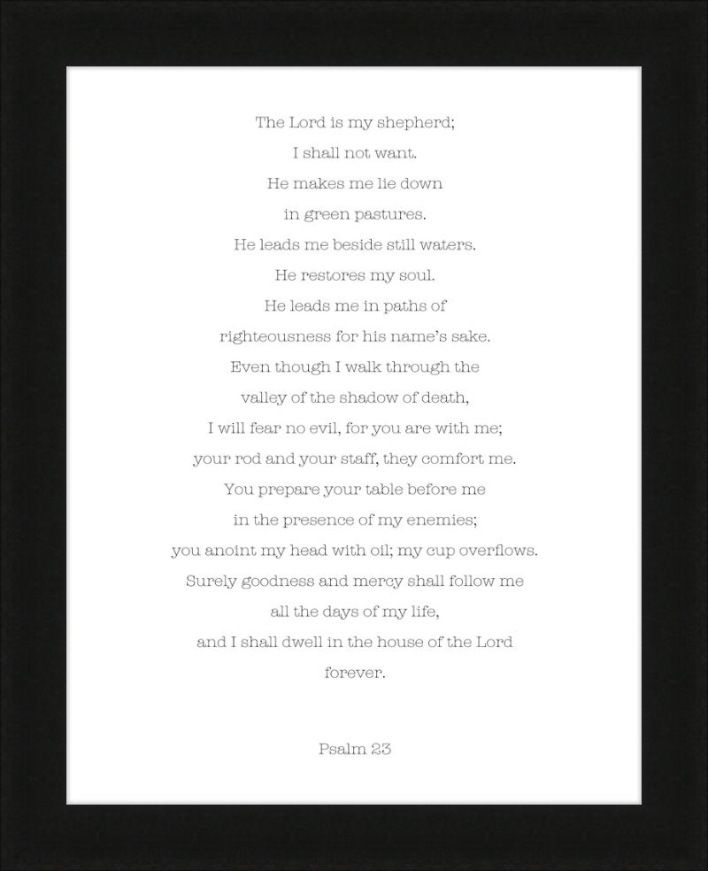 Psalm 23 ESV Typewriter