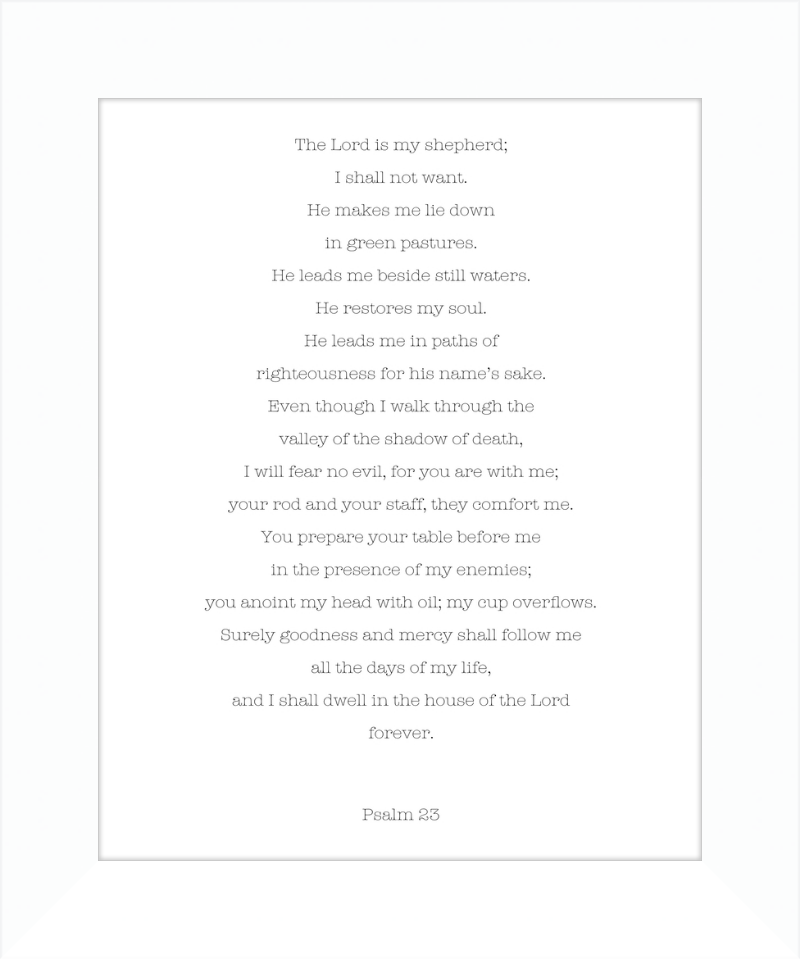 Psalm 23 ESV Typewriter