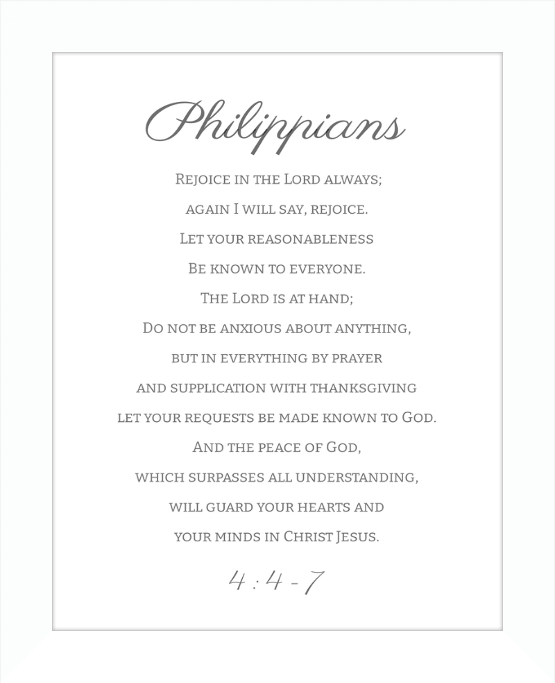 Philippians 4:4-7 ESV Cursive