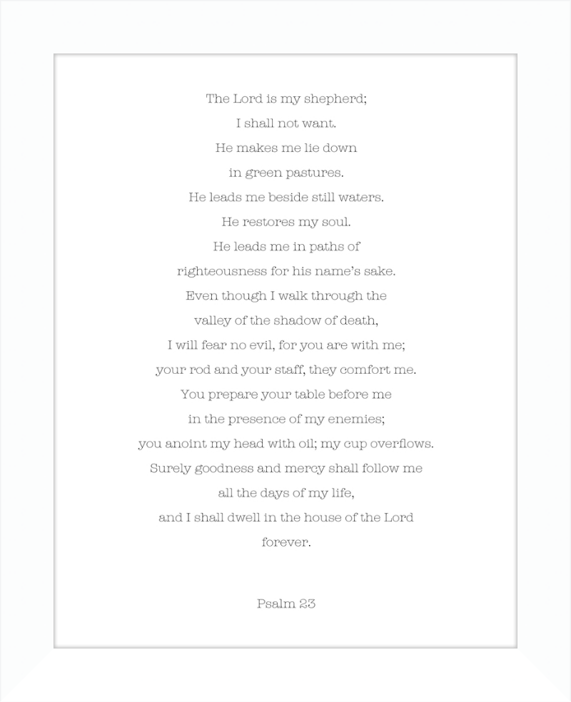 Psalm 23 ESV Typewriter