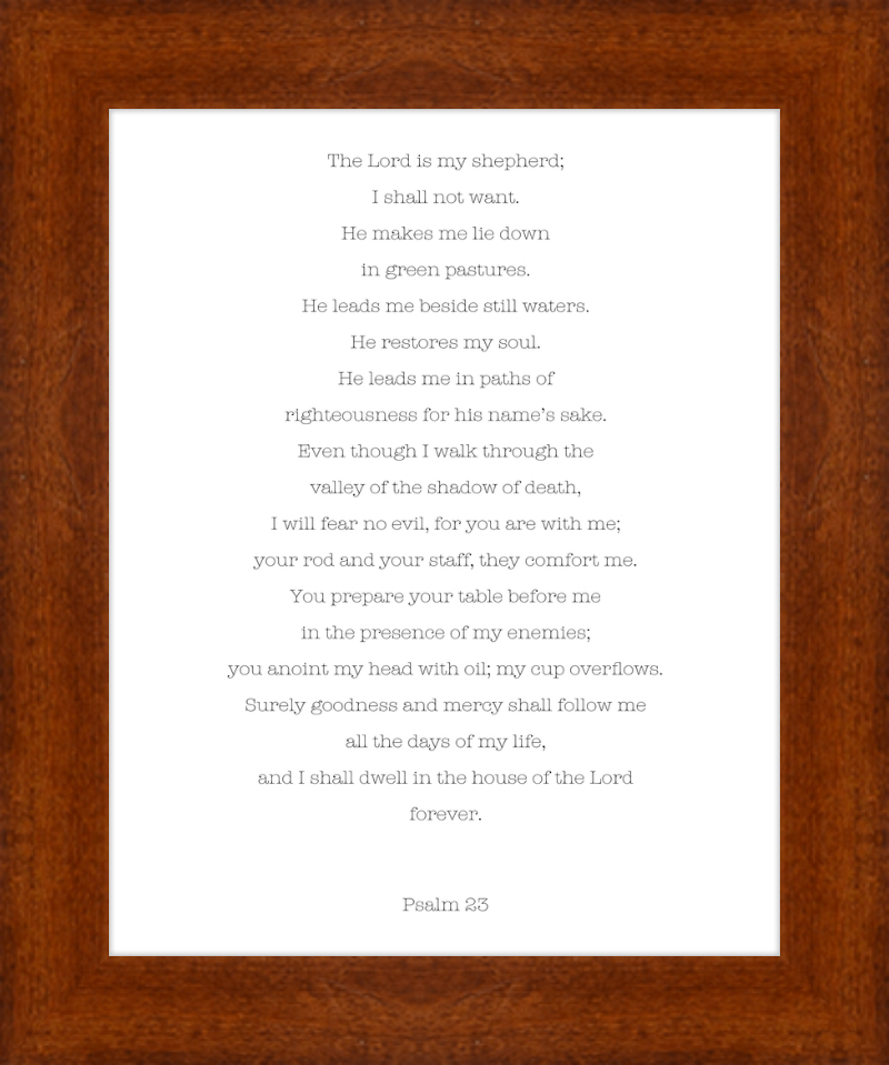 Psalm 23 ESV Typewriter