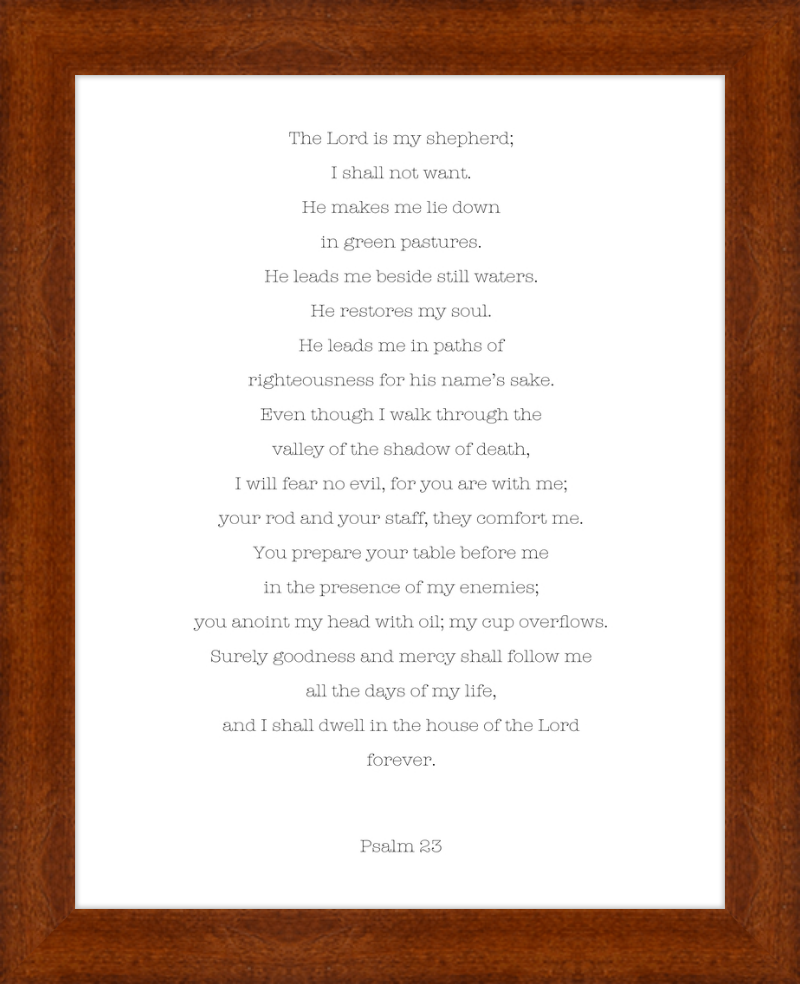 Psalm 23 ESV Typewriter