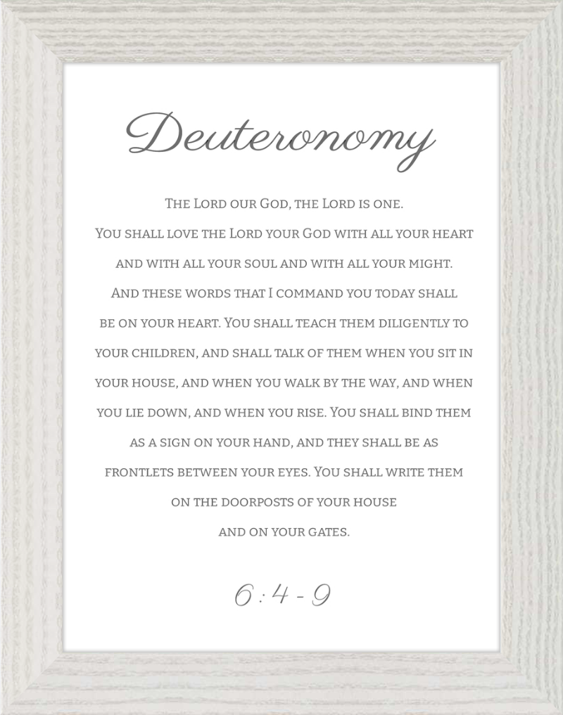 Deuteronomy 6:4-9 ESV Cursive