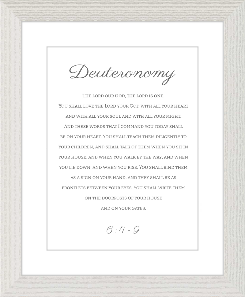 Deuteronomy 6:4-9 ESV Cursive