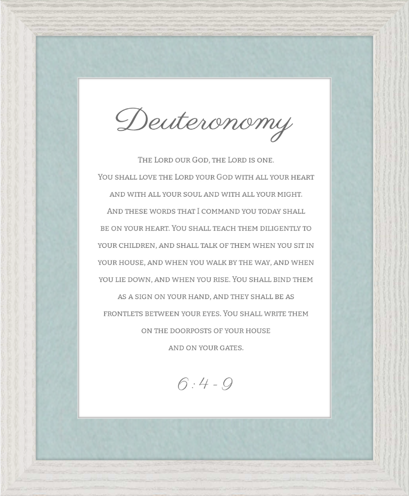 Deuteronomy 6:4-9 ESV Cursive