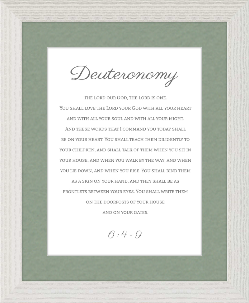 Deuteronomy 6:4-9 ESV Cursive