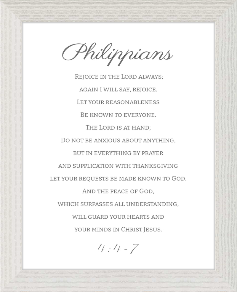 Philippians 4:4-7 ESV Cursive