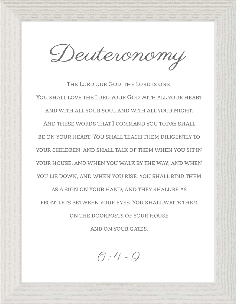 Deuteronomy 6:4-9 ESV Cursive