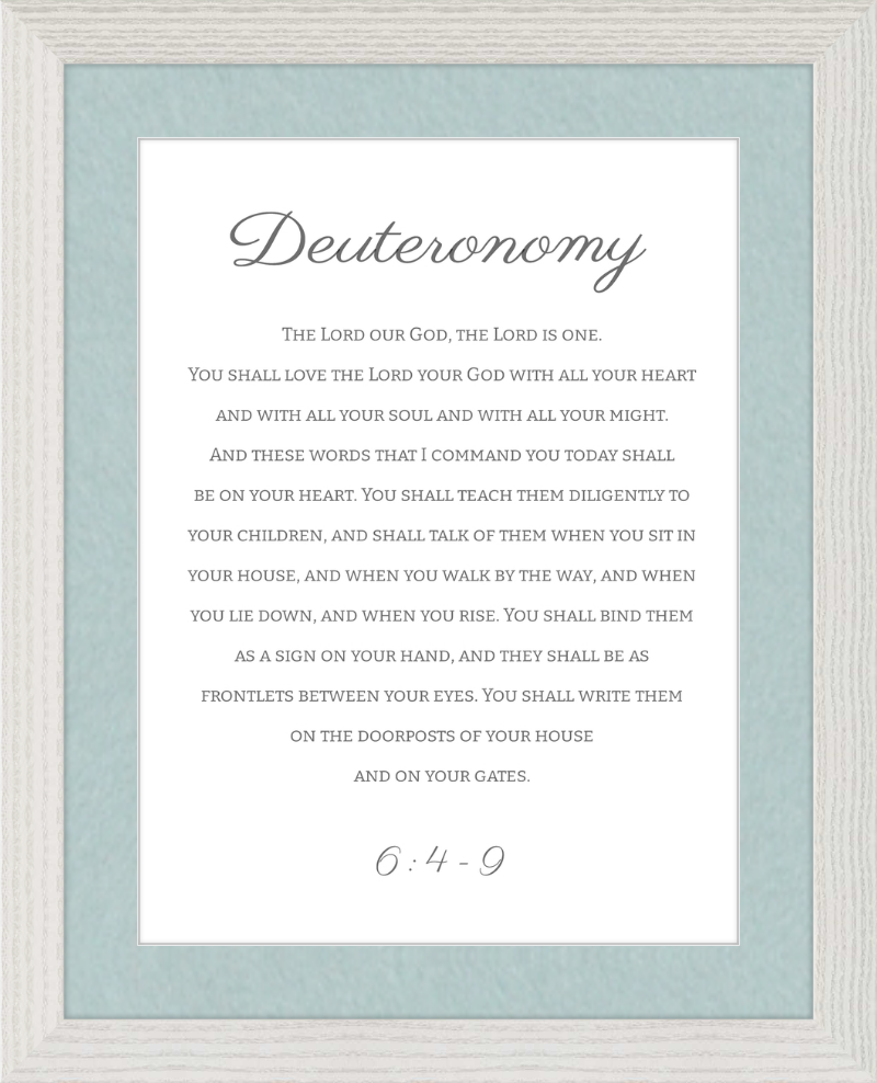 Deuteronomy 6:4-9 ESV Cursive