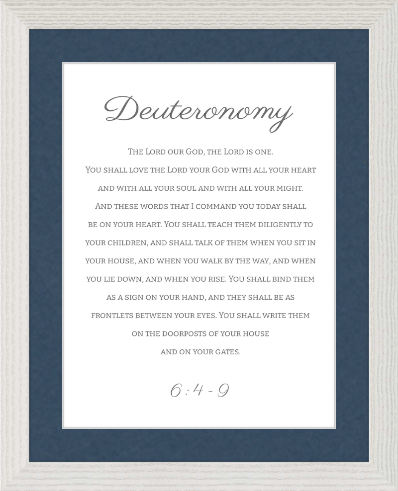 Deuteronomy 6:4-9 ESV Cursive