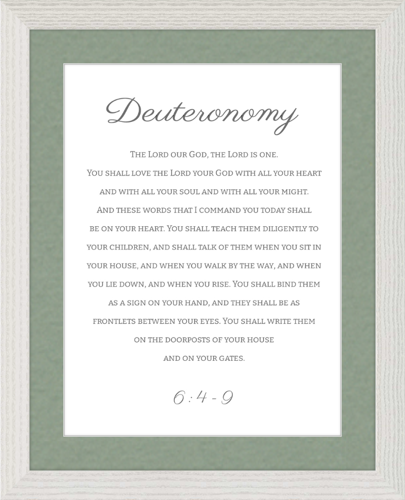 Deuteronomy 6:4-9 ESV Cursive