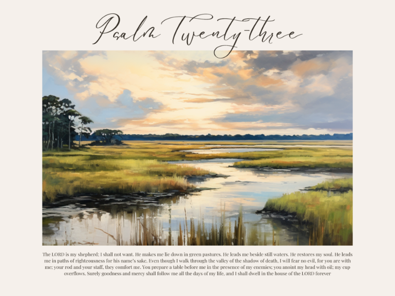 Psalm 23 ESV Low Country Horizontal