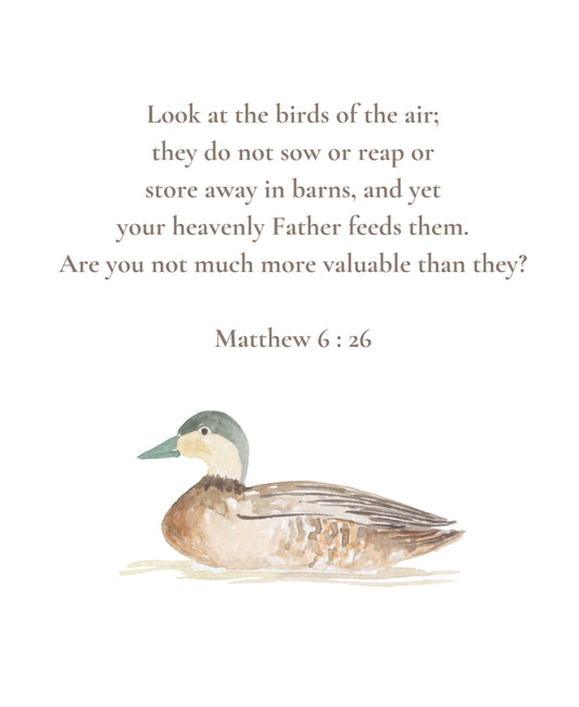 Matthew 6:26 NIV w/duck Digital