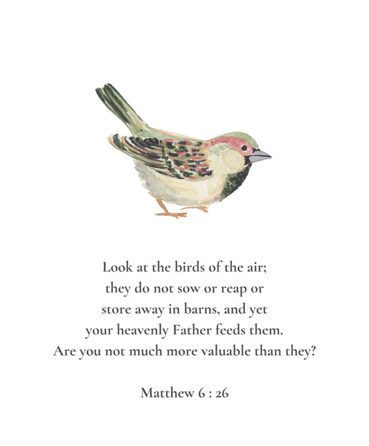 Matthew 6:26 NIV w/bird Digital