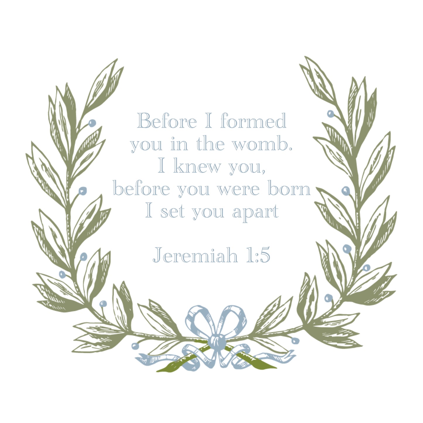 Jeremiah 1:5 NIV Wreath Digital