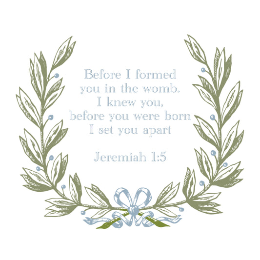 Jeremiah 1:5 NIV Wreath Digital