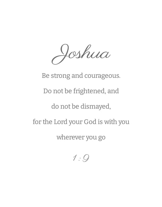 Joshua 1:9 ESV Cursive Digital