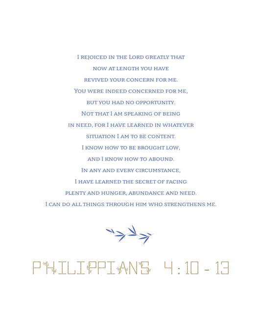 Philippians 4:10-13 ESV Bamboo Digital