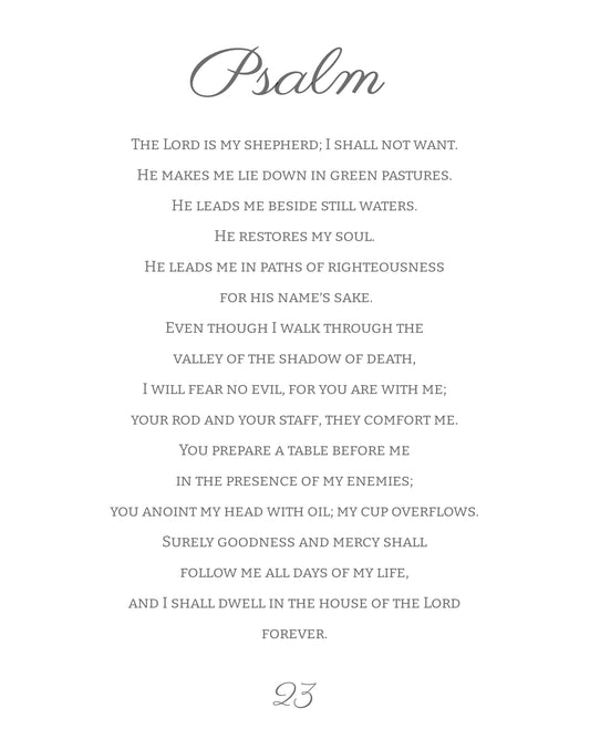 Psalm 23 ESV Cursive Digital