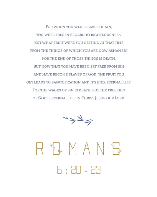 Romans 6:20-23 ESV Bamboo Digital