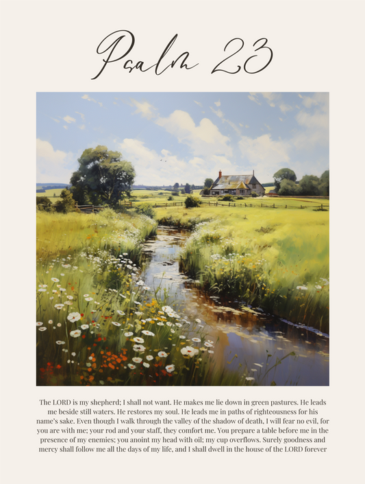 Psalm 23 ESV English Countryside Digital