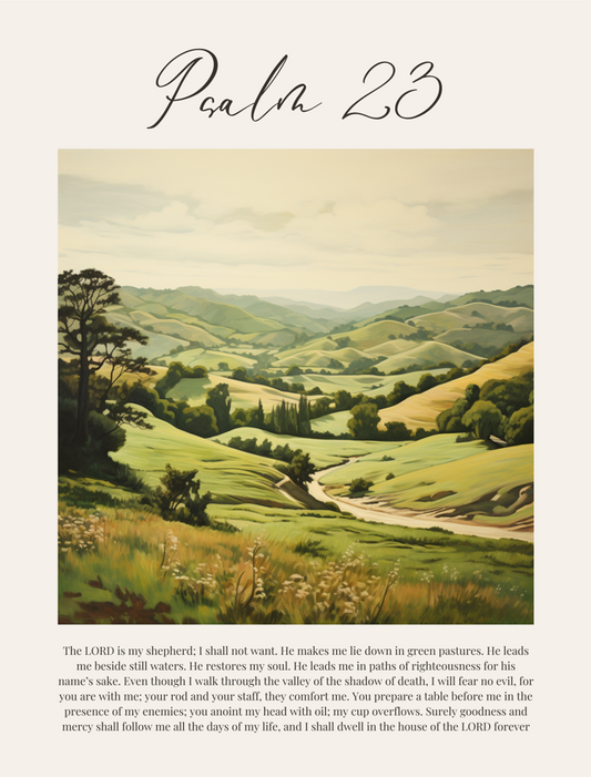 Psalm 23 ESV Italian Countryside Digital